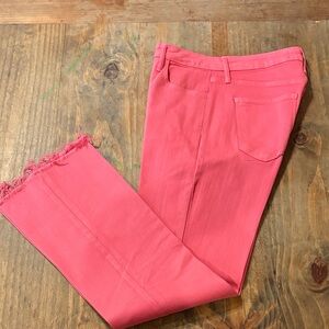 Just Black Women's Cropped Jeans in Vibrant Pink